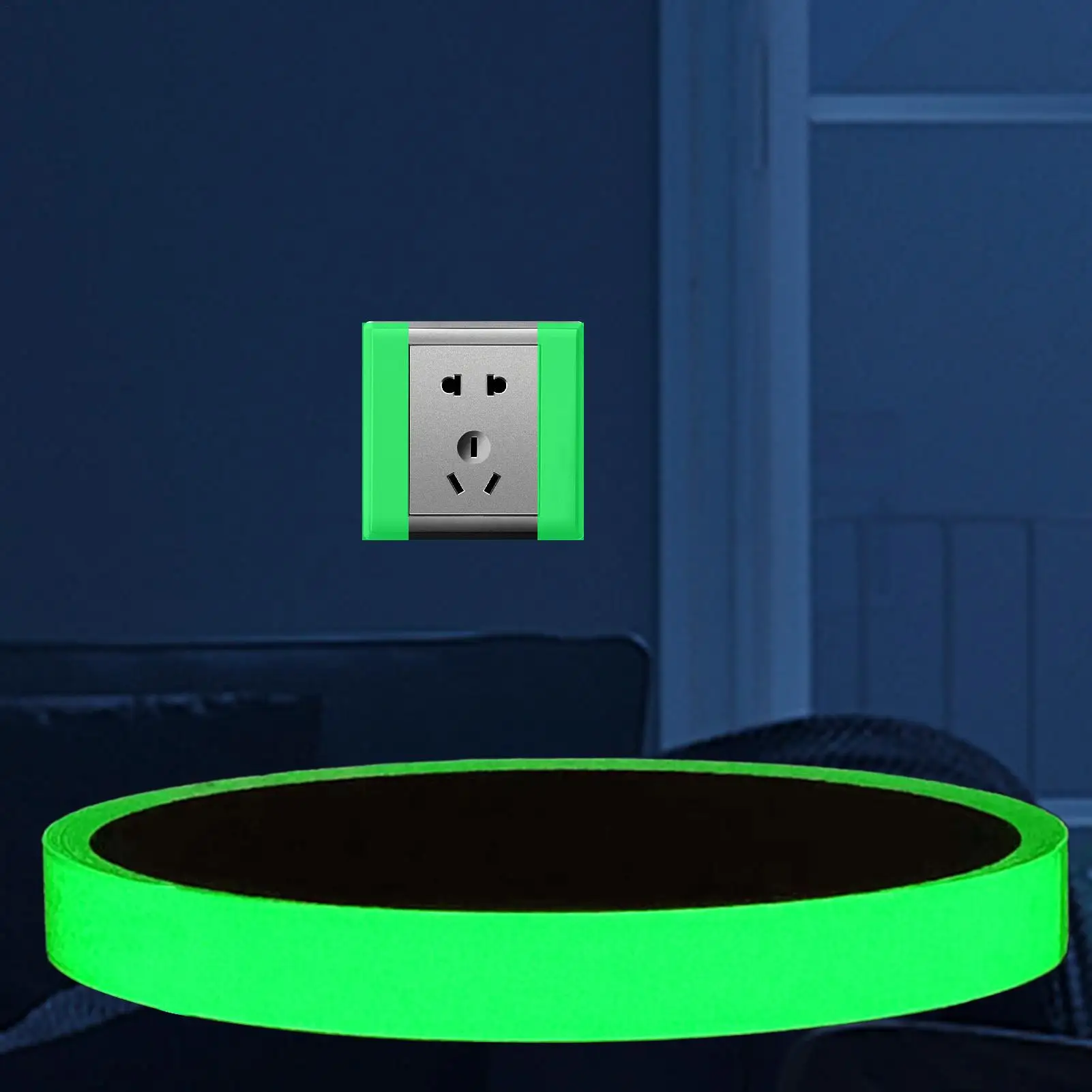 Glow In The Dark Tape Warning Strips Fluorescent Light Storage Adhesive Stickers For Stairs Walls Step Safety Exits Sign