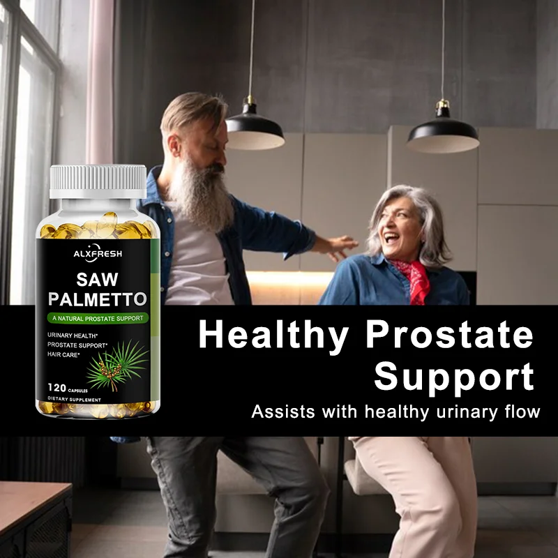 Saw Palmetto Capsule for Improved Prostate Health Prevents Prostatitis Reduce Urinary Frequency and Hair Loss Boosts Immunity