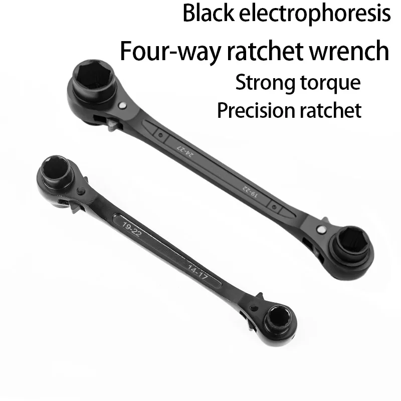 

Multifunctional Double Head Wrench Bidirectional Not Easy to Rust Workshop Equipment Quick Ratchet Wrench for Home
