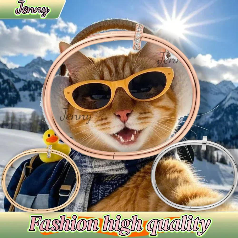 

Cat accessories 17 19cm bracelet S925 silver nail shape exquisite diamond and polished two types suitable holiday gifts hot sale