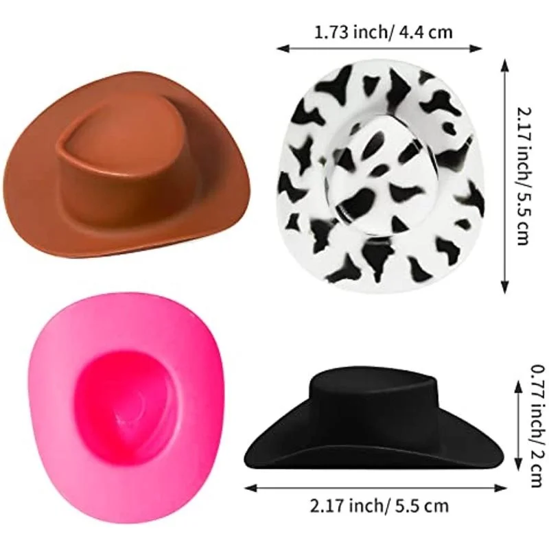 SUPVOX Lot de 10 mini chapeaux de cowboy pour maisons de poupées, accessoires décoratifs pour projets