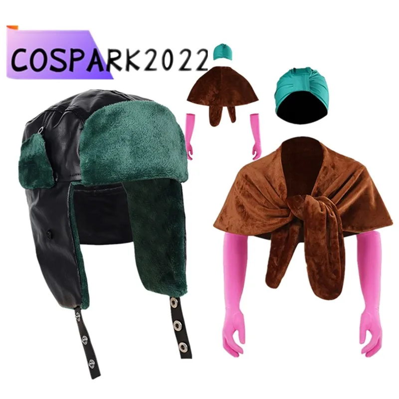 

Men Clark Griswold Cosplay Hat Earflap Cap Adult Headwear Cape Gloves Lampoon's Christmas Vacation Halloween Costume Accessories