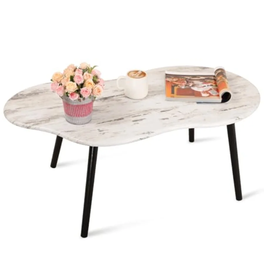 

Small Coffee Table Cloud Shape Coffee Tables Unique Wood Grain Tabletop Floor Table Farmhouse Decorative Center Sofa Table for