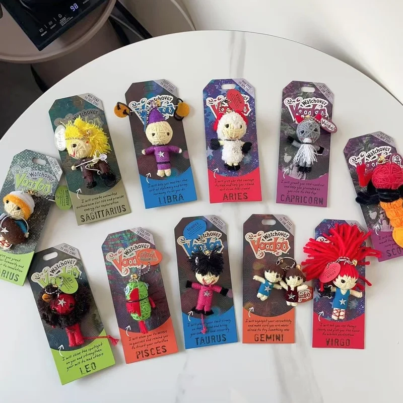 

Original Hand-Knitted Mummy Witch Doll Complete With Story Card Hanging Loop Collection Decorations Ornaments Model Toy Gifts