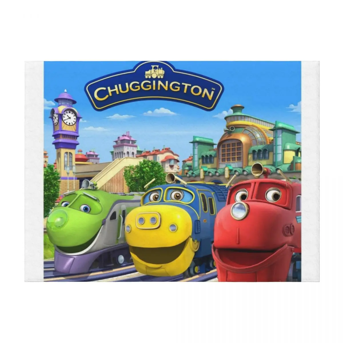 

Chuggington Background Throw Blanket Picnic Luxury Brand Bed linens decorative Blankets
