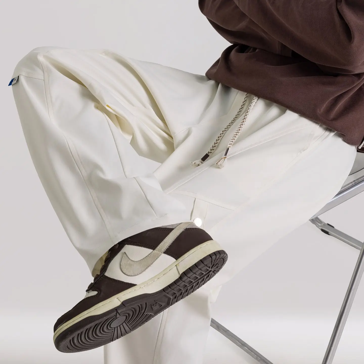 

American Sle Outdoor Casual Pants Large Size Loose Men's Faion Brand High Waist Straight Leg Basic Color Youth Clothing