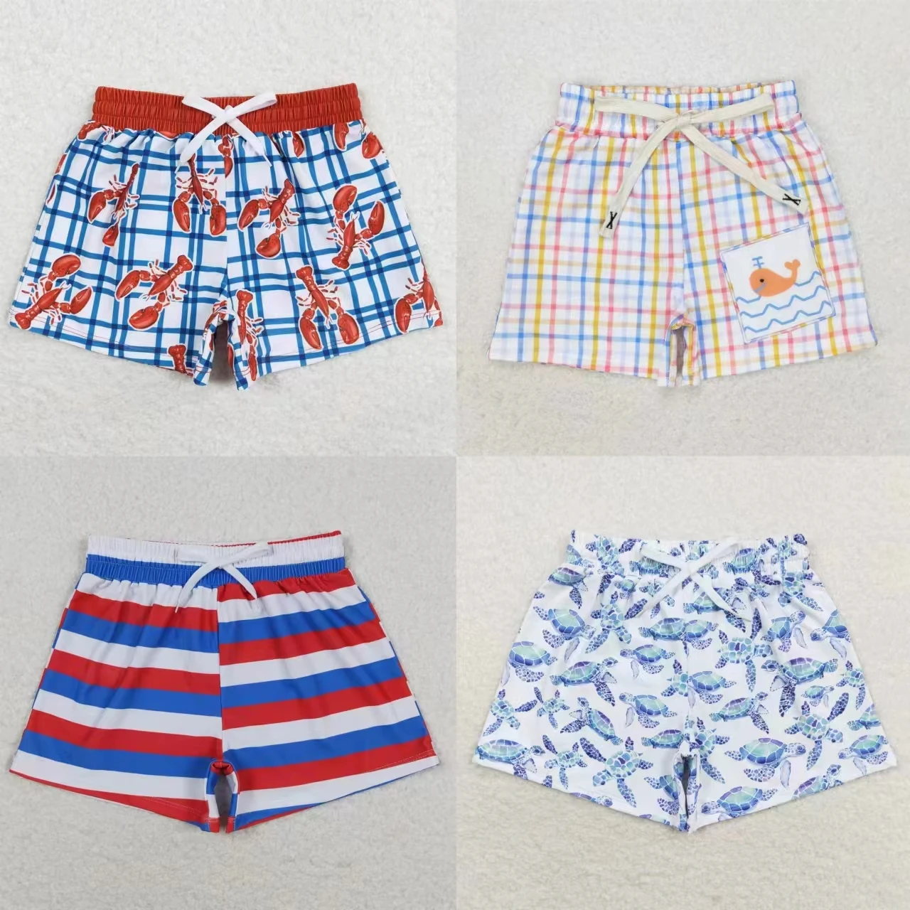 

Wholesale Baby Boy Trunks Clothing Swimsuit Children Toddler Shorts Kids Children Summer Animals Stripes One Piece Clothing