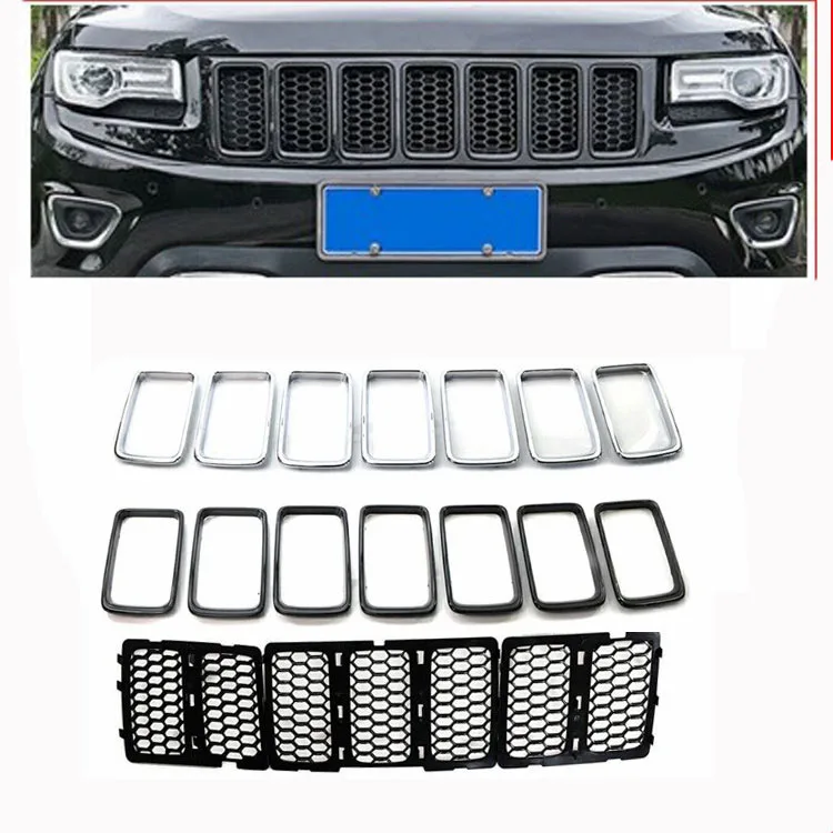 

Решетка переднего бампера автомобиля для Jeep Grand Cherokee 2014 2015 2016, крышка решетки в стиле жалюзи 68143073AC 68143074AD