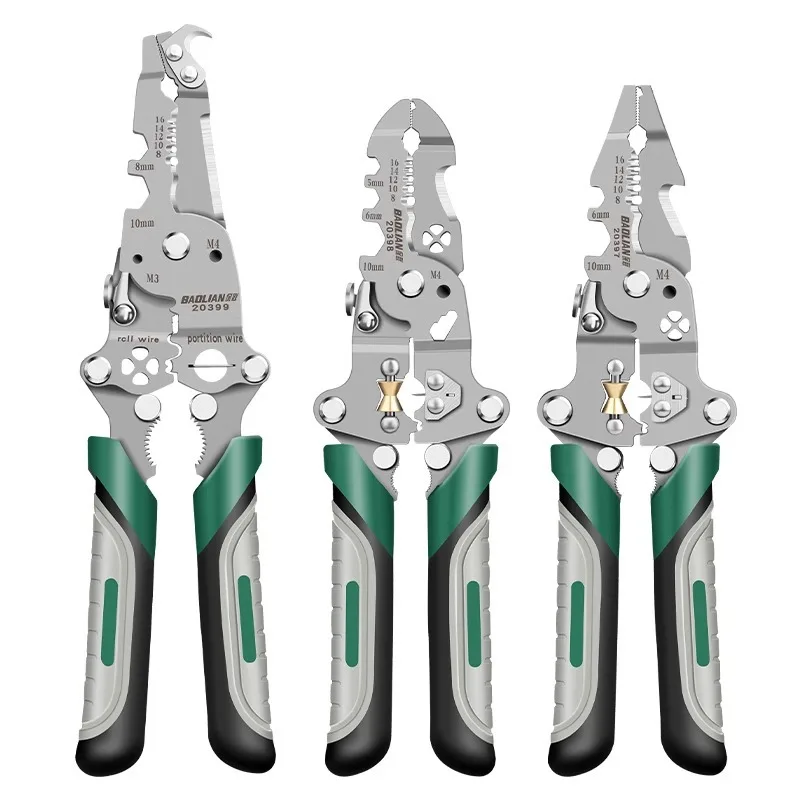 Picture 6: Multi Functional Foldable Electrician Specific Wire Cutting Pliers, Wiring and Pulling Pliers, Wire Splitting and Pressing Plier