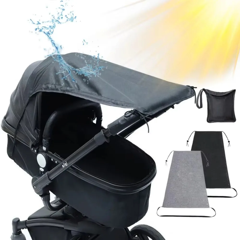 Extended Baby Stroller Sunshade Cover Sunscreen Breathable Baby Pram Canopy Anti-UV Lightweight Pushchair Visor Outdoor