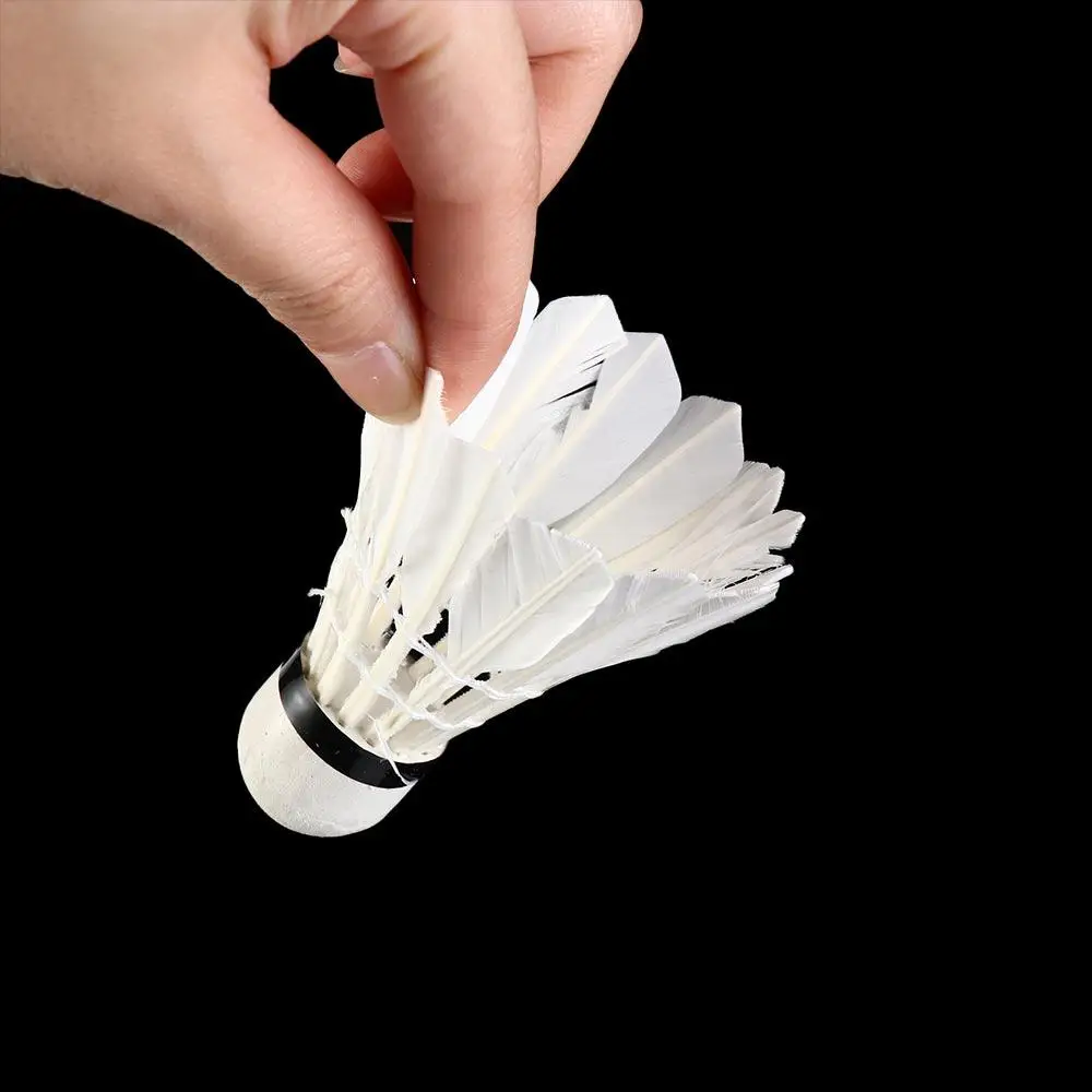 

Elastic Training Outdoor Sports Cork Fitness 12 Pcs Goose Feather Badminton Balls Shuttlecock