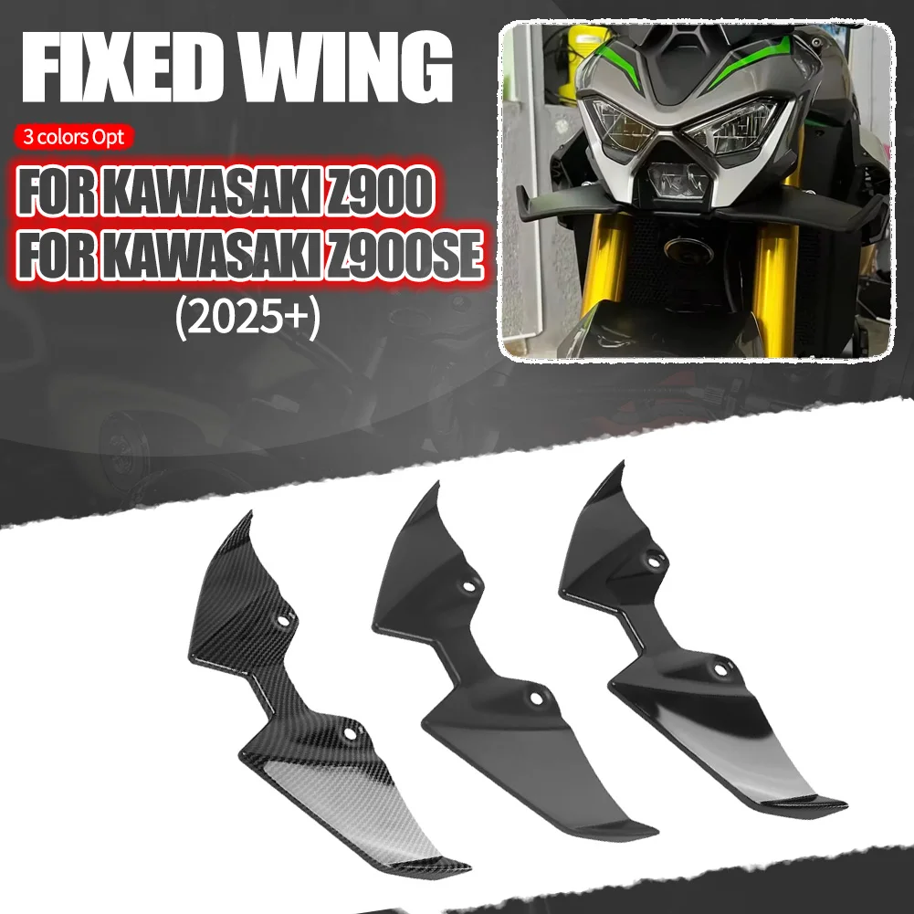 

For Kawasaki Z900 Z900SE 2025+ Front Spoiler Downforce Naked Aerodynamic Winglet Deflector Z 900 SE Front Headlight Extension