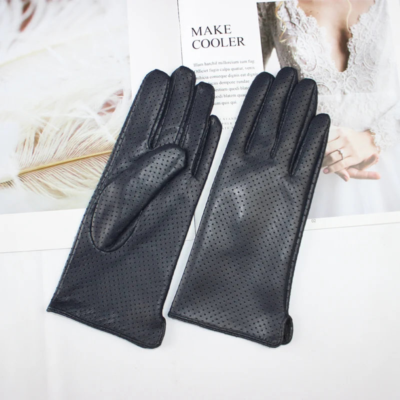 Gants courts en peau de mouton pour femmes, gants de conduite confortables, ultra fins et respirants, nouveaux produits