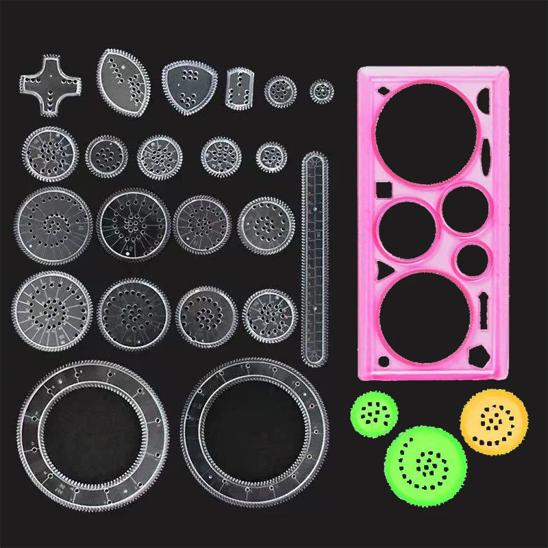 Spirograph Drawing Tools Set DIY Template Geometric Ruler Mathematical Roulette Drawing Tools Learning Painting Supplies TMZ