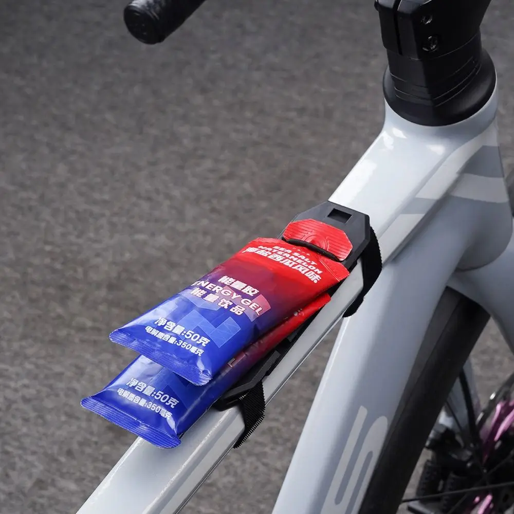 Portable Bicycle Energy Gel Holder Black Easy To Use Bicycle Energy Gel Fixator Lightweight Elastic Rope Bike Energy Bar Buckle