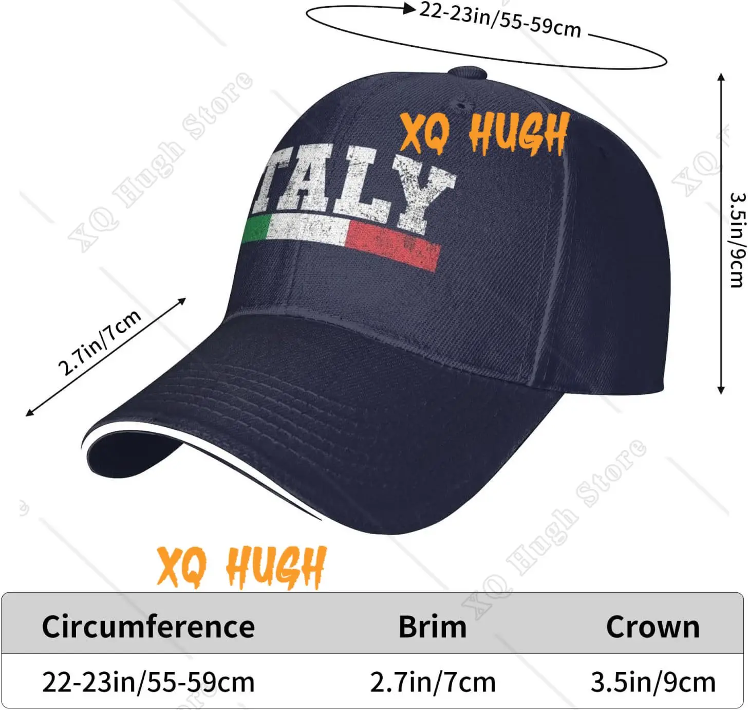 Italy Flag Italian Snapback Cap Casual Polo Hats Adjustable Baseball Cap Bill Cap for Women Men