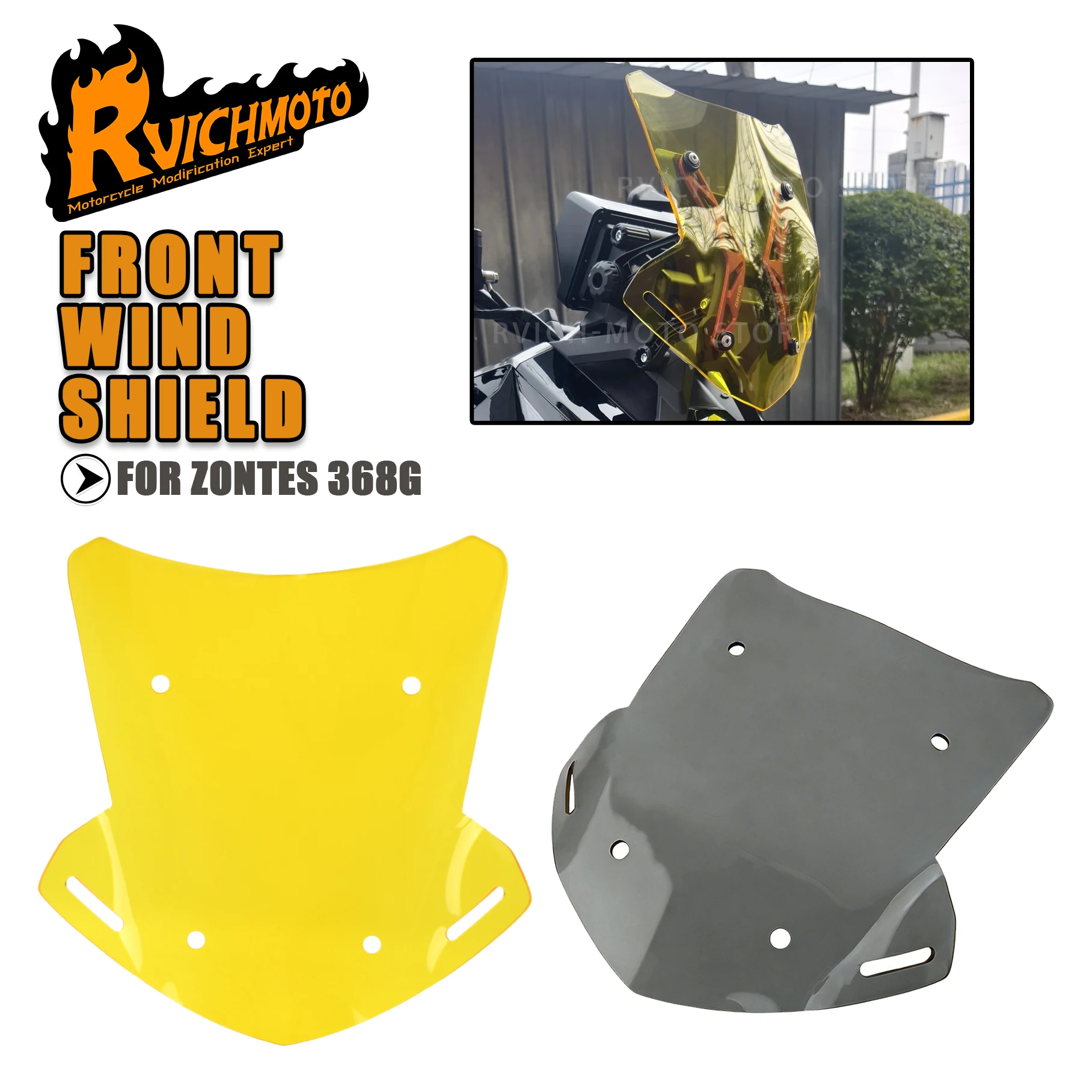 G 368 G G368 Motorcycle Front Windshield Windscreen For ZONTES 368G Fairing Wind Screen Rain Shield Deflector Protector Cover