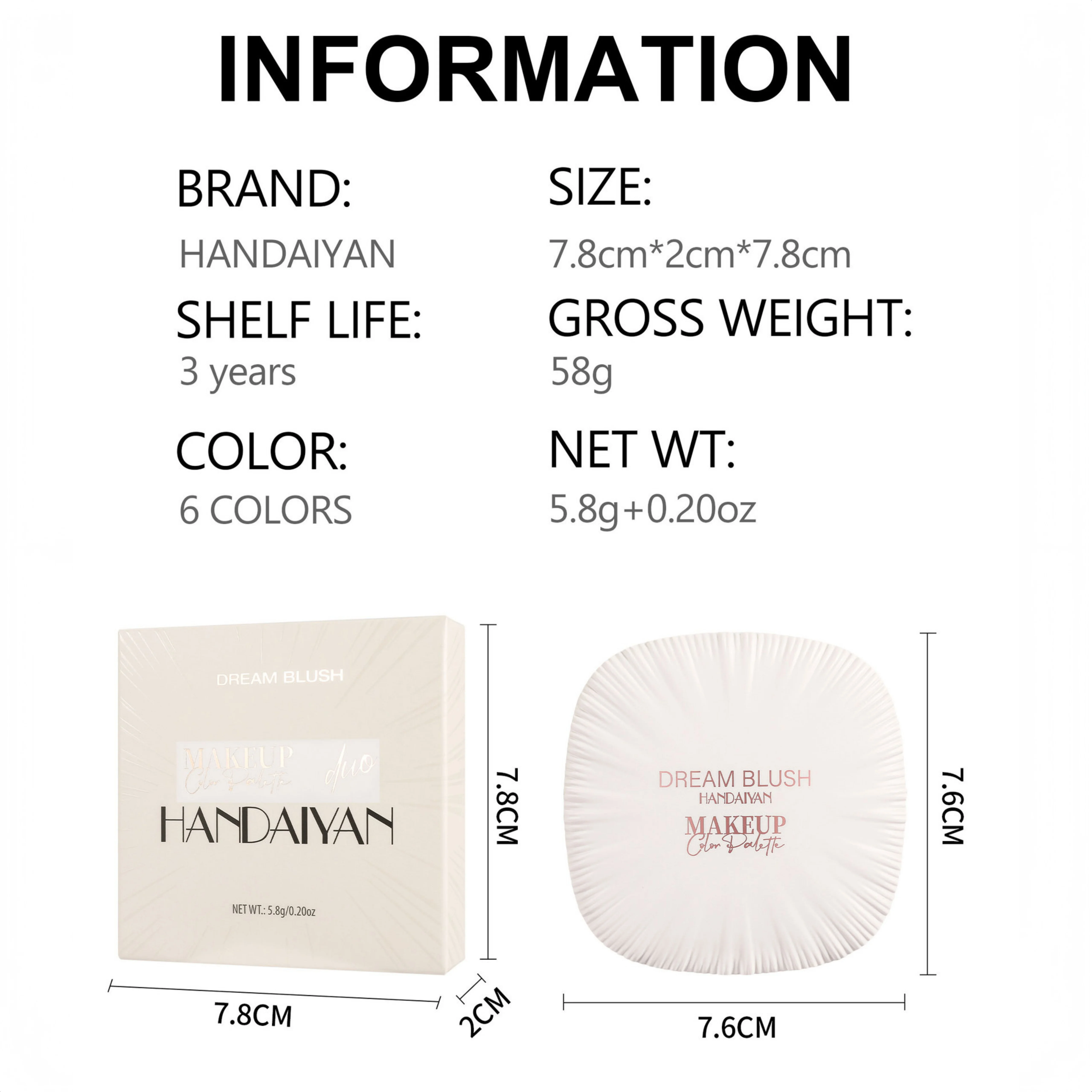 2 In 1 드림 하이라이트 블러쉬 듀오 컬러 팔레트 자연스럽고 건강한 룩 글로우 페이스 컨투어 루미너스 피니시 오래 지속되는 하이라이트