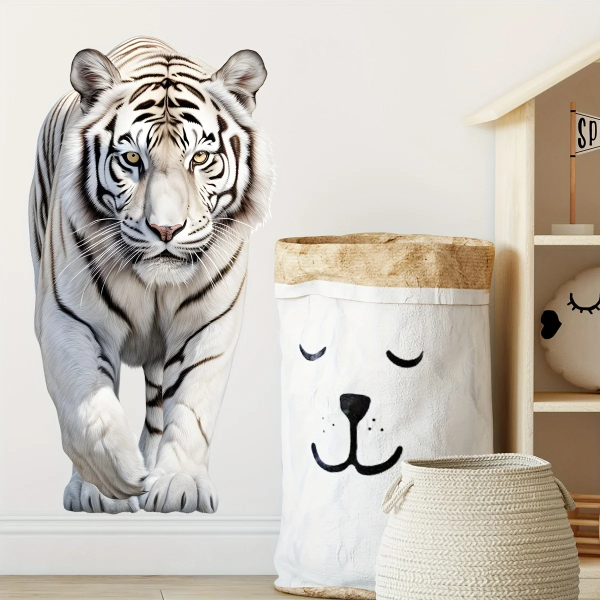 Autocollant mural animal tigre M774, décor de toilette, salon, armoire, décalcomanies de décoration de la maison, embellir, peinture murale