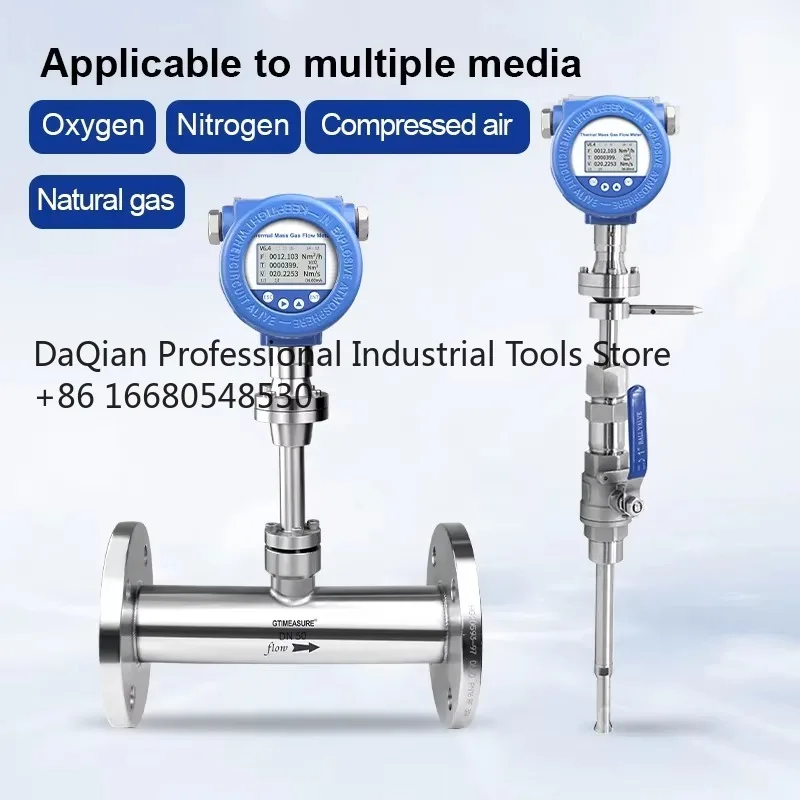 5hrInsertion Type Thermal Mass Flow Meter for Large Duct and Pipe Flow Monitoring From DN25 to DN3000