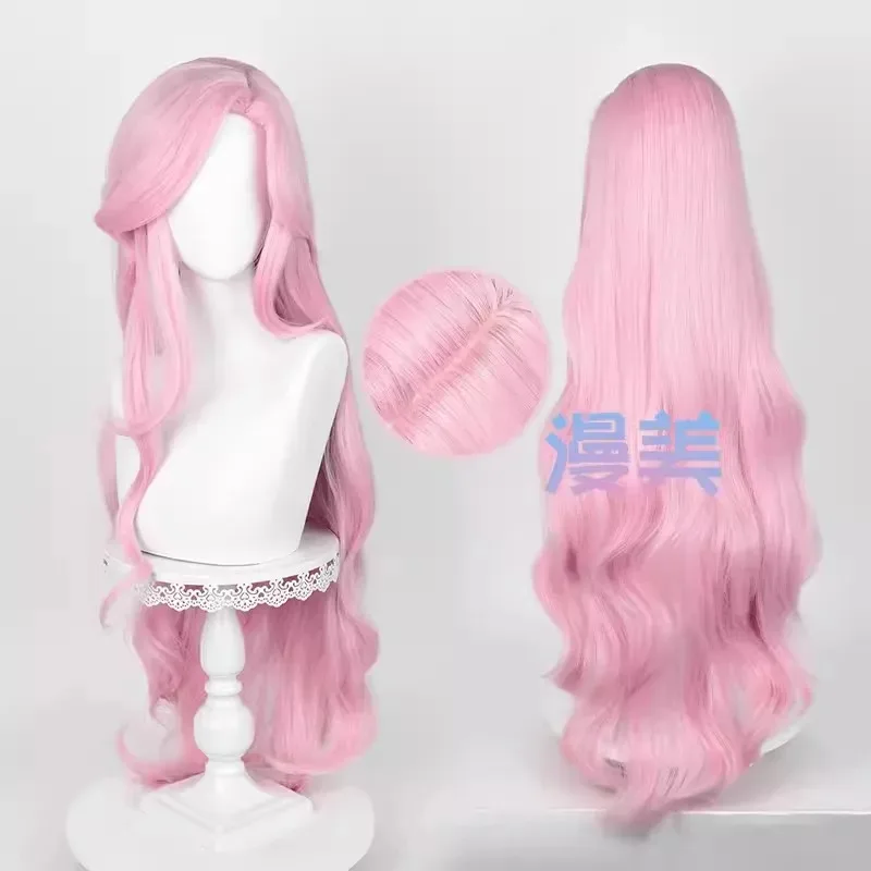 

Anime Fluttershy Cosplay Wig 100cm Long Pink Curly Wigs Heat Resistant Synthetic Hair For Women Halloween