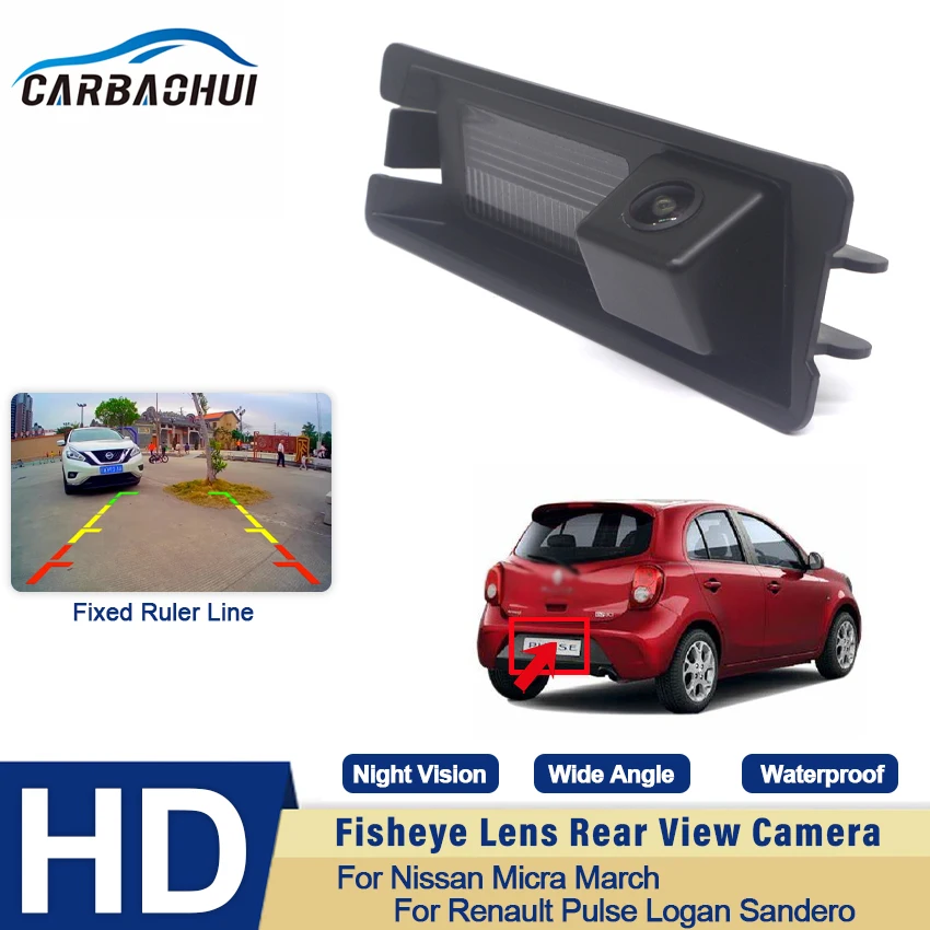 

Full HD 1080P Fisheye Lens Car Reverse Backup Rear View Camera For Vehicle Nissan Micra March For Renault Pulse Logan Sandero