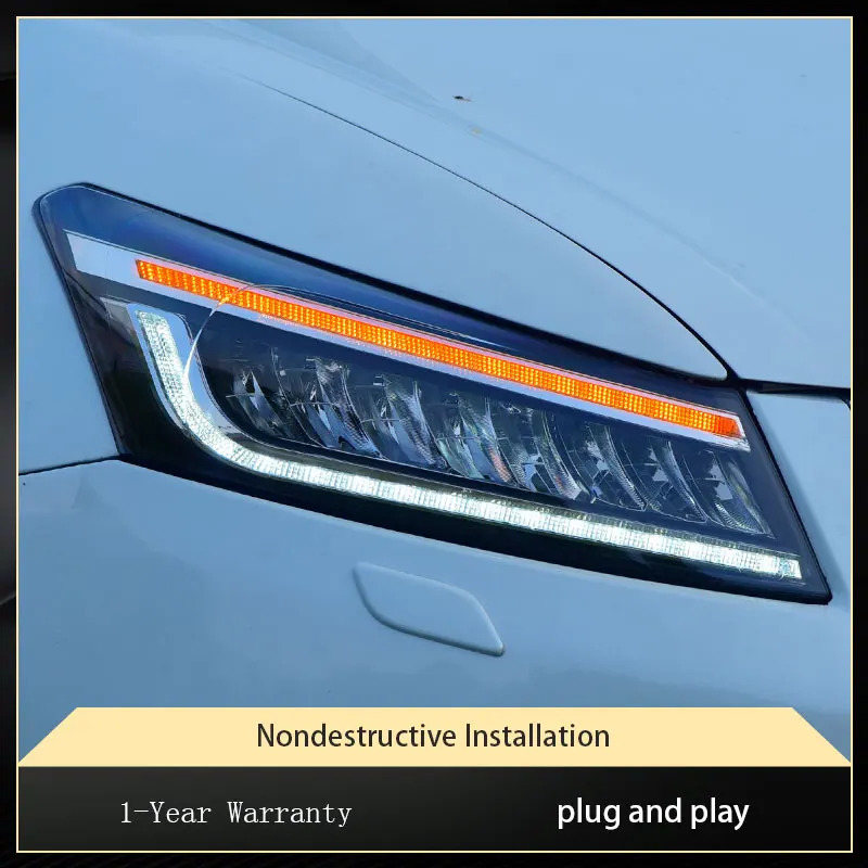 

Автомобильные фары для Honda Accord G8 2008-2013, обновление фар DRL, линза проектора, сигнал динамической лампы, аксессуары для инструментов