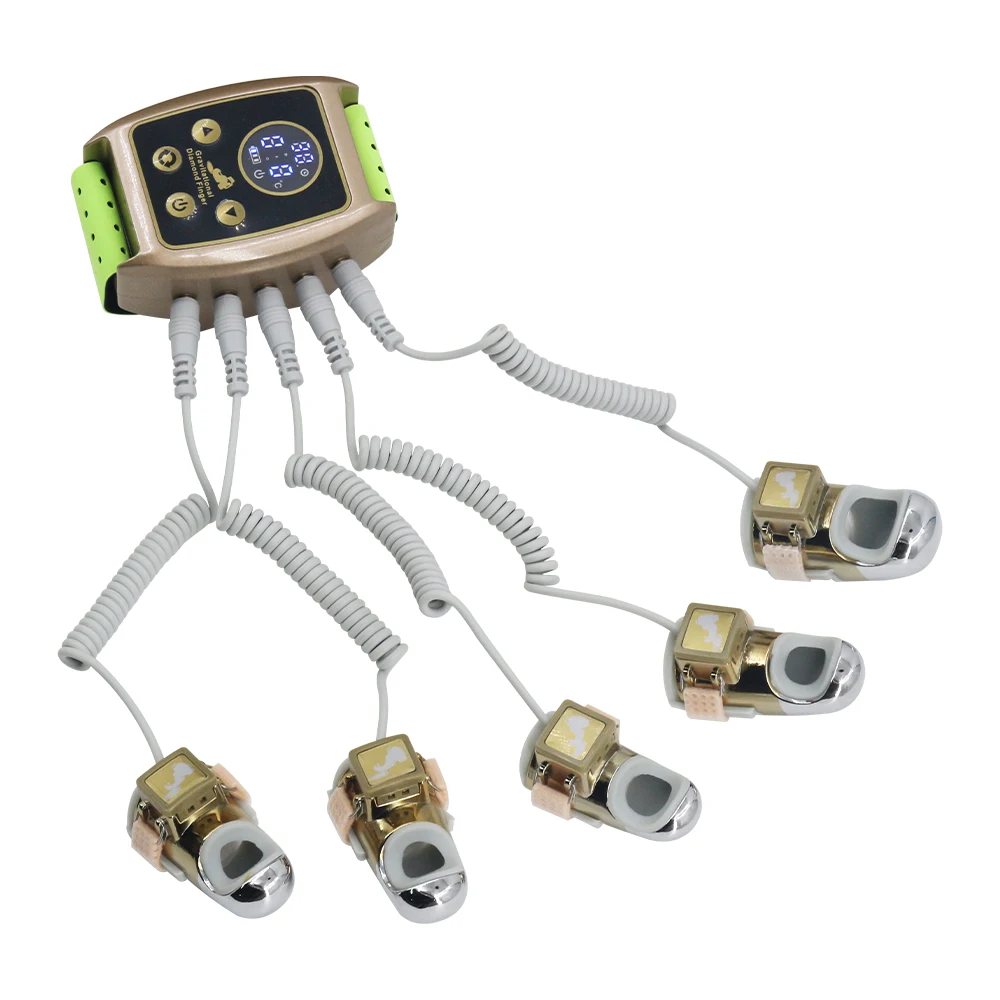 New Microcurrent Golden Finger EMS Beauty Machine Gravitational Diamond Finger Face Lifting Body massager