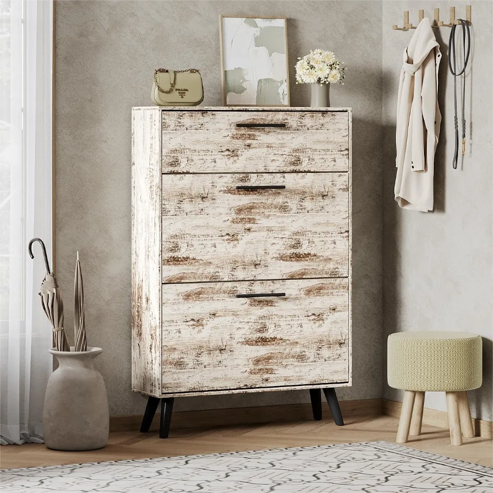 

Шкаф для хранения обуви для прихожей, органайзер для обуви с двумя откидными ящиками, скрытый шкаф для обуви, тонкая закрытая полка, белый