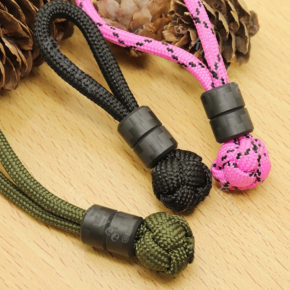 

Подвеска из углеродного волокна, плетеный паракорд, EDC нож, подвеска, аксессуар для уличного инструмента, подвеска на хвост, брелок, подвеска