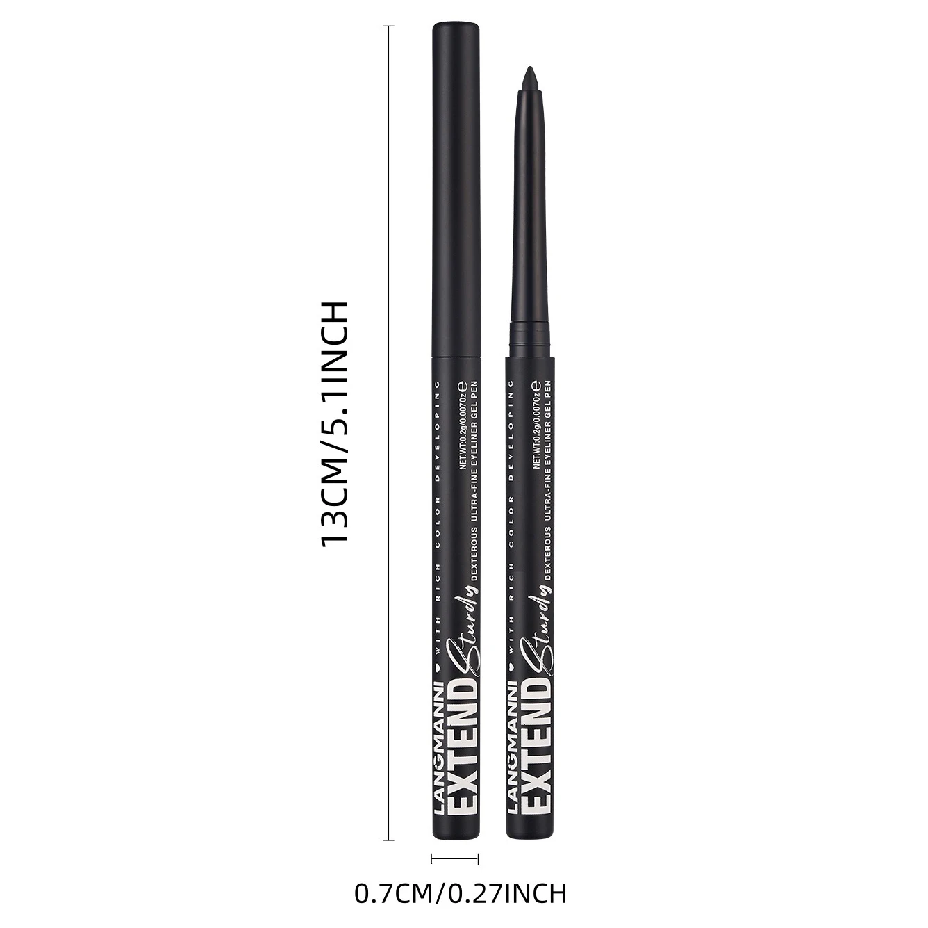 Eyeliner Gel Pencil Single Pack 12 kleuren om uit te kiezen, soepel en kleurloos, langdurig, vlekvrij