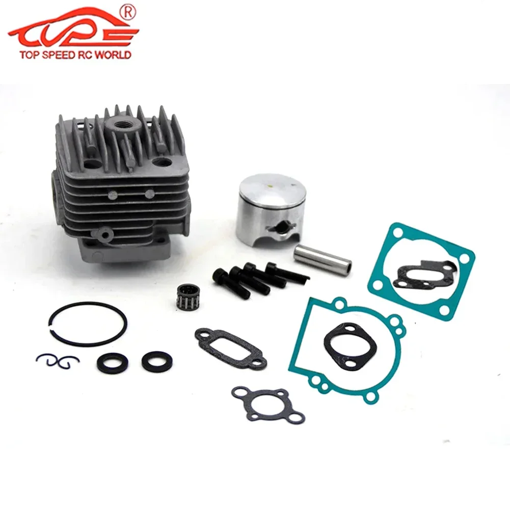 32cc or 35cc 4 Bolt Cylinder Head Piston Set ONLY Fit for TSRC FLMLF KingMotor TIT XJM Engine for 1/5 Baja LT Truck Parts