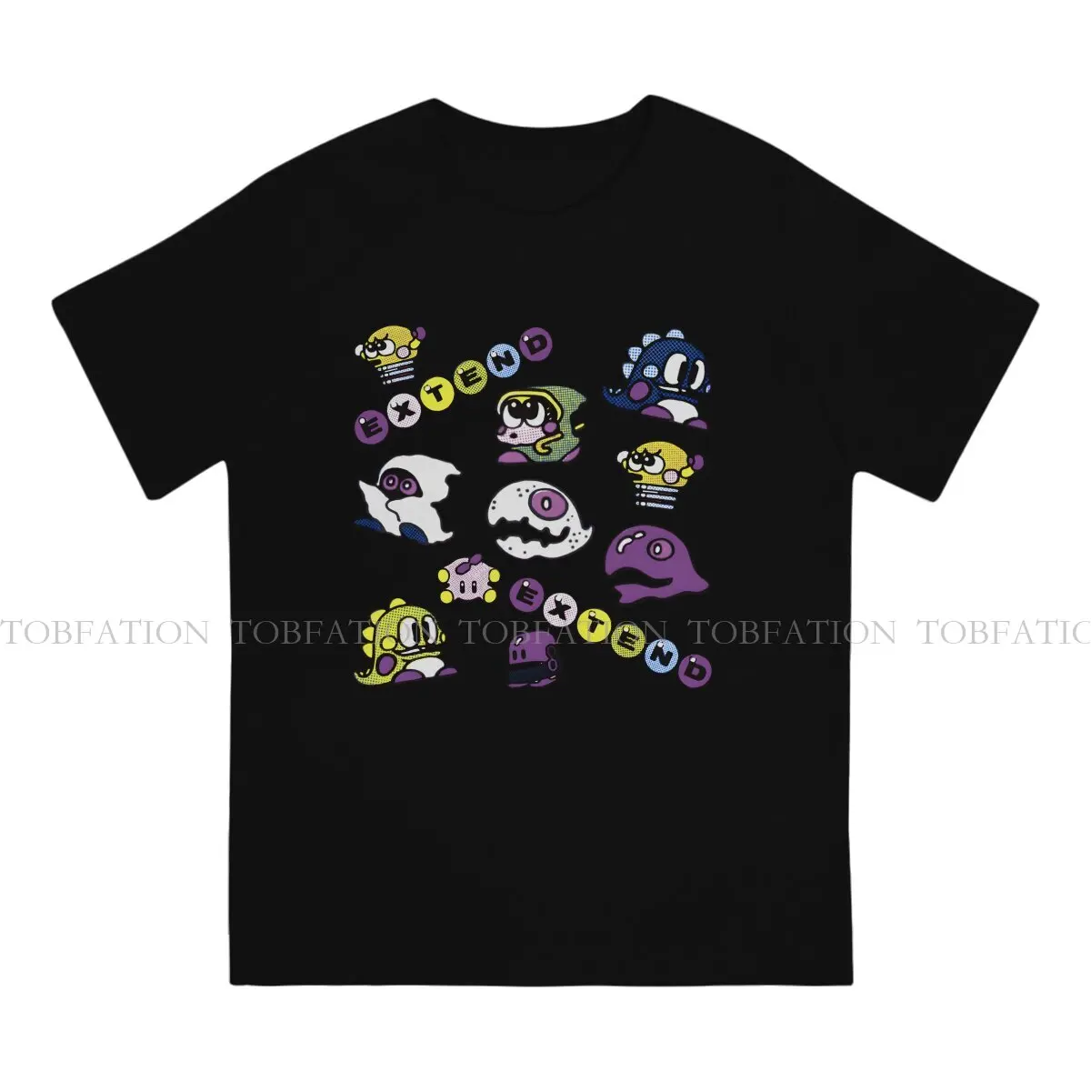 All Over Print Bubble Bobble Game Men T Shirt Cotton Graphic Crewneck TShirt Harajuku Short Sleeve