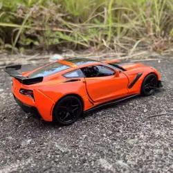New 1:24 Corvette ZR1 Supercar Alloy Car Diecasts & Toy Vehicles Car Model Miniature Scale Model Car Toy For Children