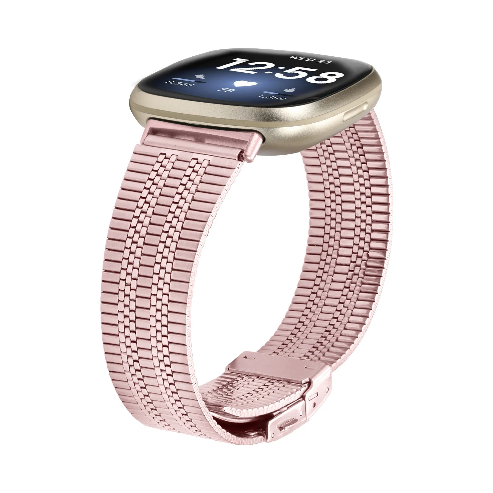 إكسسوارات أسورة من uhgbsd أسورة حزام ساعة لفيتبيت فيرسا 3/4 تحسس عالية نهاية خماسية خرزة سلحفاة خلفية مشبك معدني حزام ساعة