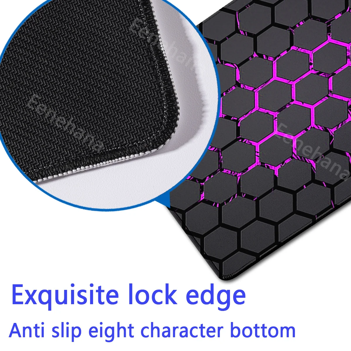 Hexagon Geometric Small Size Mouse Pad Keyboard Gamer Cushion Honeycomb HD Printing Non-slip Rubber Desk Mat Art Design Desk Rug view 5