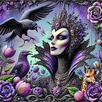 Disney Diamond Embroidery Witch Cartoon Character DIY Mosaic Bird Diamond Painting Flower Craft Kit Handmade Hobby