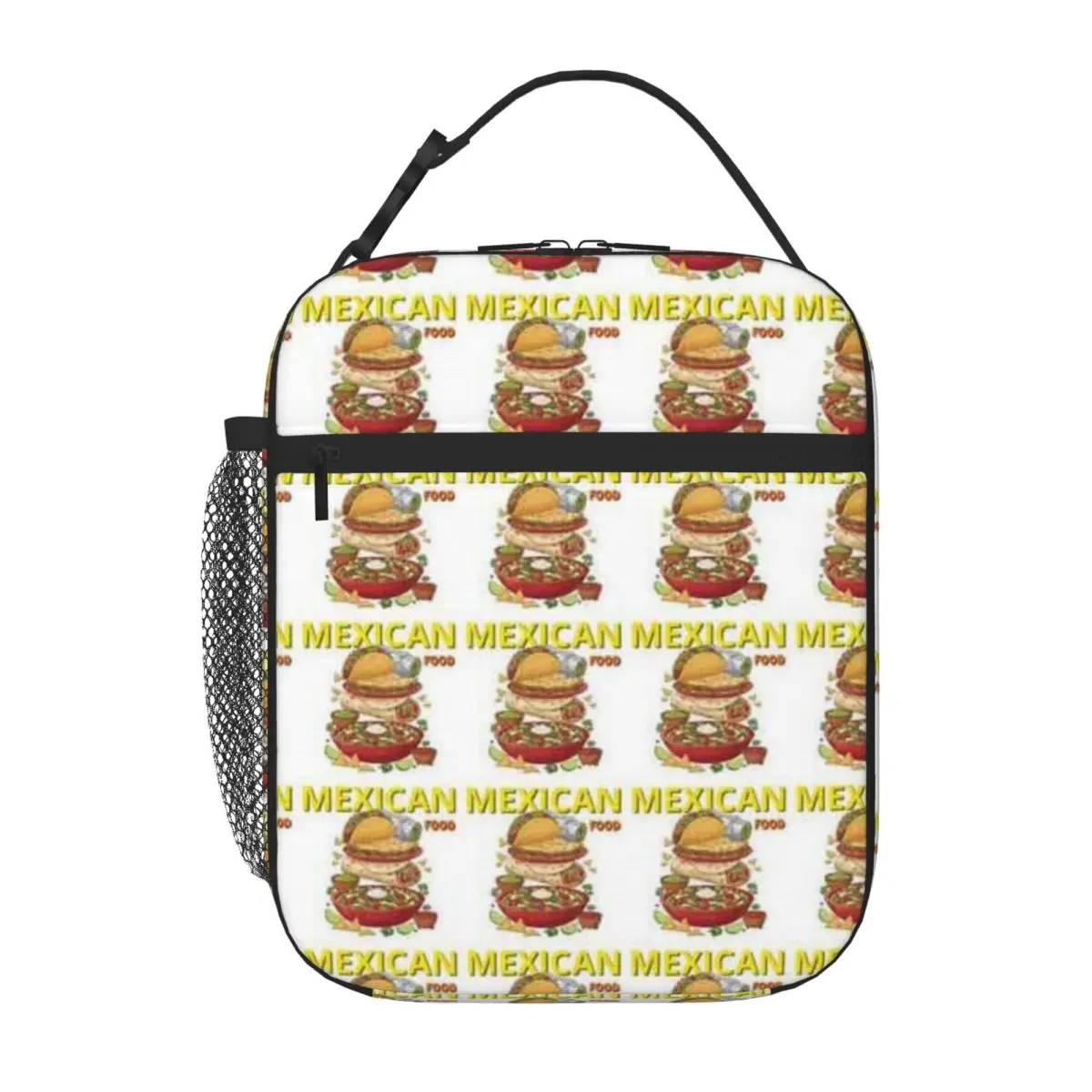 Bestselling Mexican Food Polka Dot Carry Lunch Bag Homeschool Dining Snack Bag