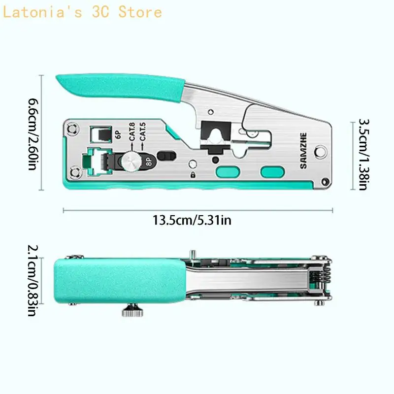 RJ45 RJ11 Kabel Crimpzange 8P 6P für die Reparatur von Heimverkabelungen X3UB – Detail 6