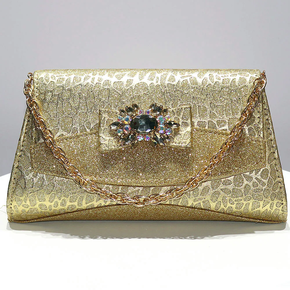 صنادل نسائية بتصميم الترتر ، كعب عالي ، طقم أحذية وحقائب حفلات ، مضخات زفاف فاخرة ، ممتازة ، من حجر الراين