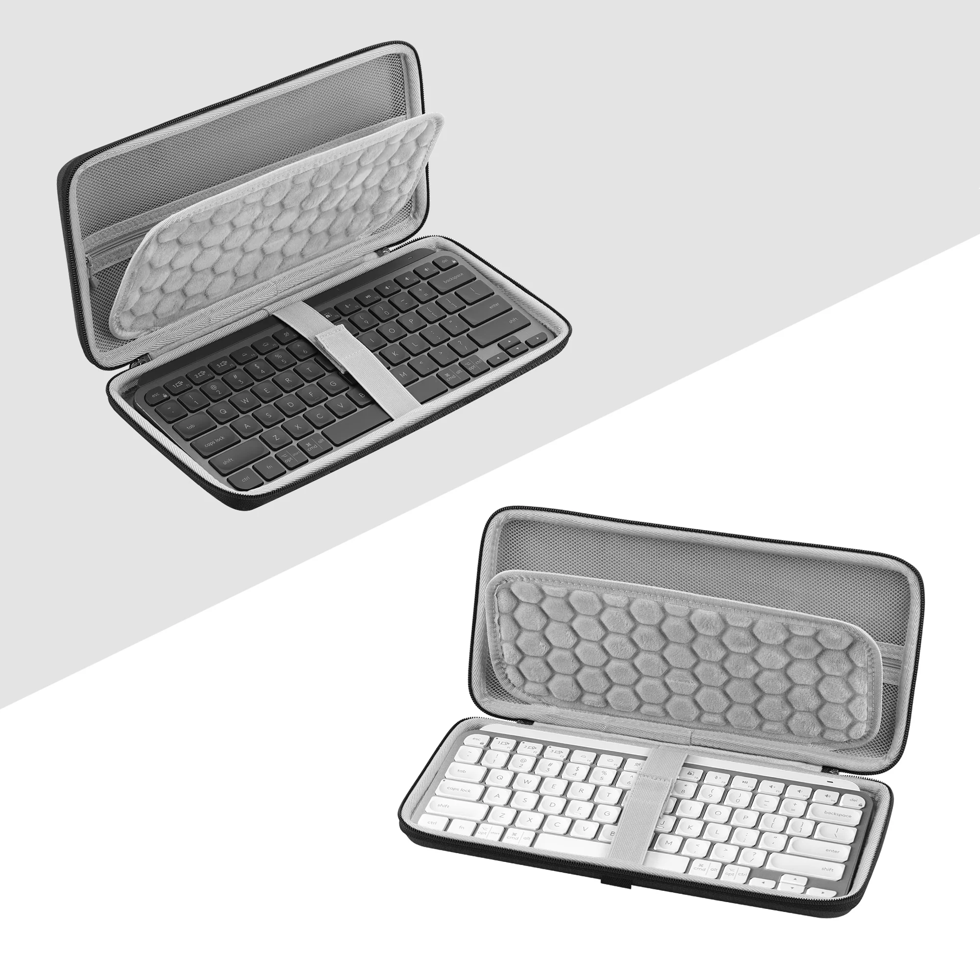 Twardy futerał Geekria EVA na Logitech MX Keys Mini Apple Magic Keyboard Bezprzewodową Kompaktową Klawiaturę Bluetooth, Odporna na Wstrząsy Torba Podróżna — zdjęcie produktu 3