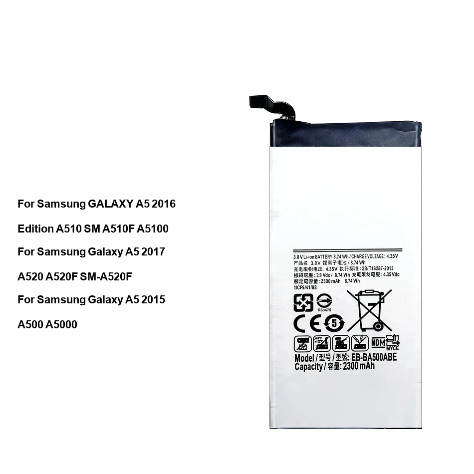 EB-BA500ABE EB-BA510ABE EB-BA520ABE Mobile Phone Battery 2300-3000mAh For Samsung Galaxy A5 2016 2017 2015