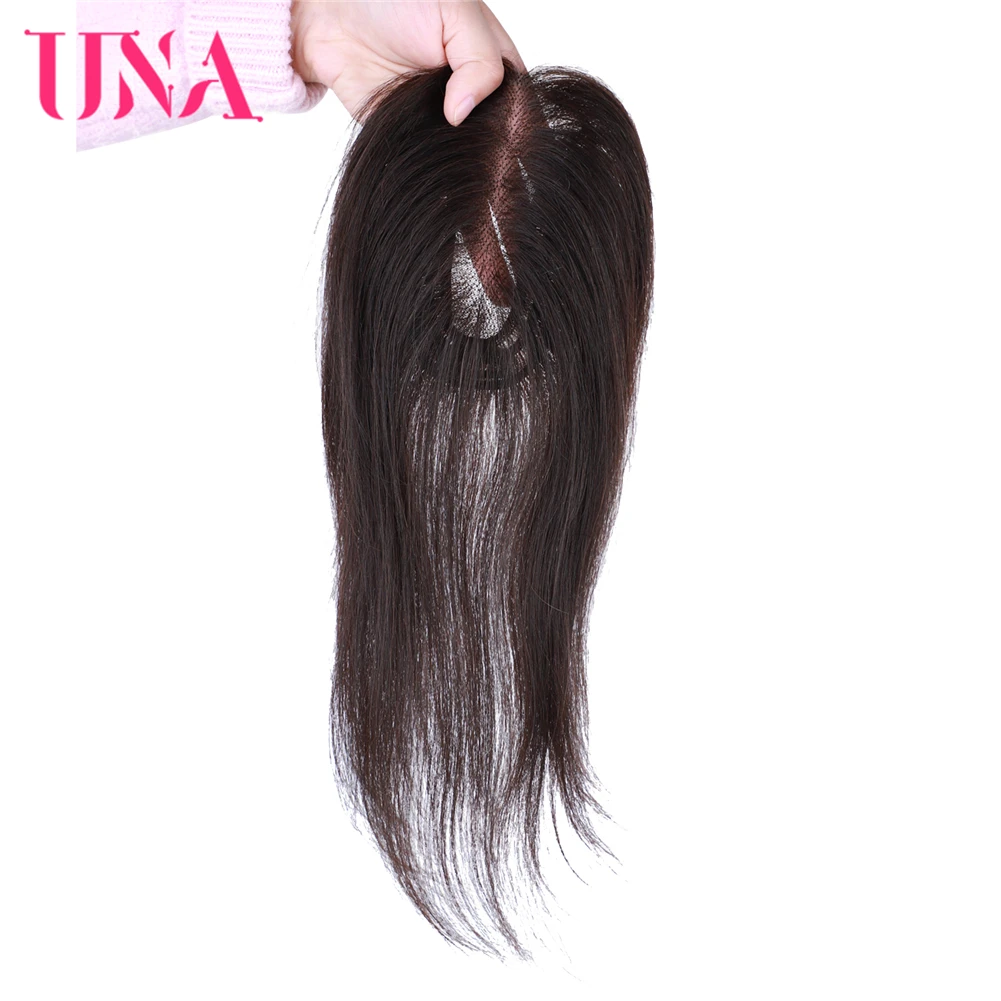 Una Human Hair U-Shapped Hair Topper For Women Human Hair Clip In Hair Pieces For Thinning Hair And Hair Loss