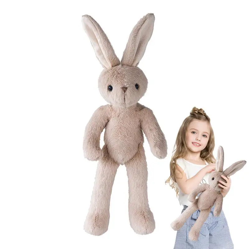 Plush Bunny Stuffed Animal Cuddly Bunny Plushie Soft Rabbit Doll Kids Bedtime Friend For Graduation Season Children's Day