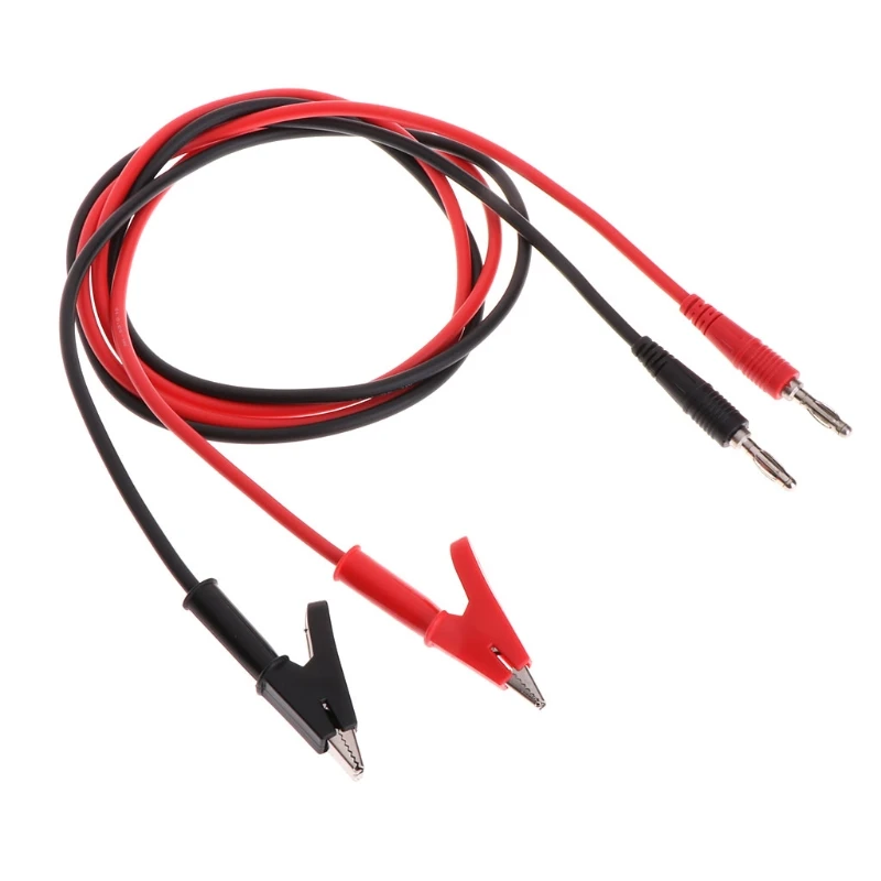 High-performance Multimeter Probe Test Cable Banana Plug to Alligator Clip Test Probe 57mm/ 2.24in Easy Connection Drop Shipping