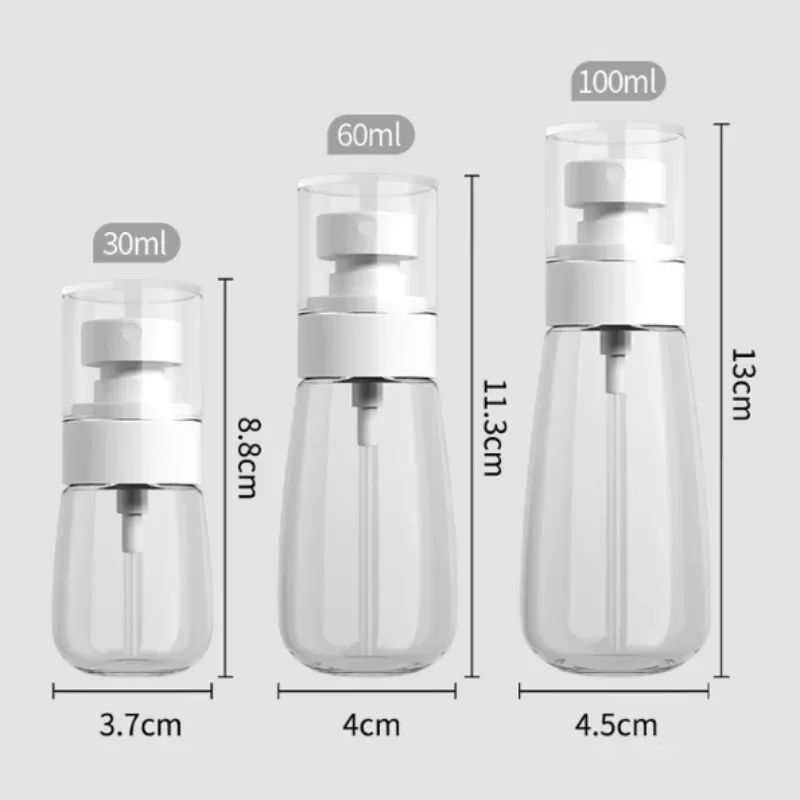 UPG 미세 미스트 스프레이 병, 로션 펌프, 여행용 향수, 급수 캔, 소독 병 리필, 30 ml, 60 ml, 80 ml, 100ml, 1PC