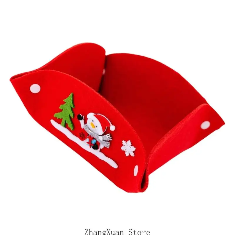 Saisonale Süßigkeitenbox aus Vliesstoff für Weihnachtsleckereien für Partytische, 3 x – Detail 10
