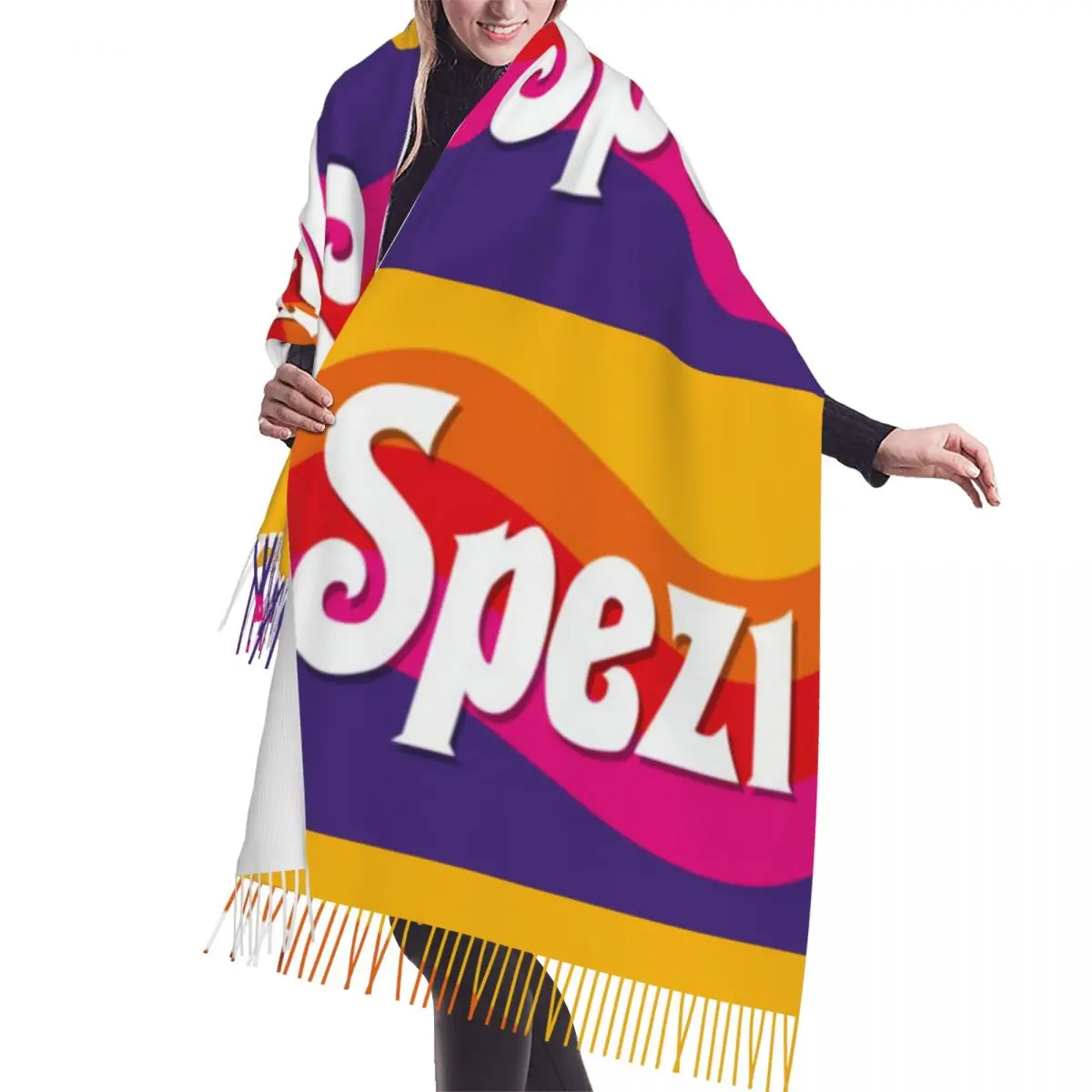

Custom Female Large P-paulaners Spezi Love Scarves Women Winter Thick Warm Tassel Shawl Wrap Drink Lover Scarf