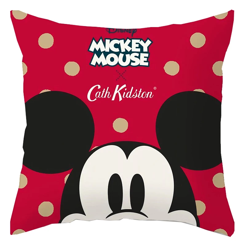 New Mickey Mouse Minnie Mouse Pillowcase Anime Figure Cushion Cover Plush Toys Pillow Cases Home Decoration Gift 45X45Cm