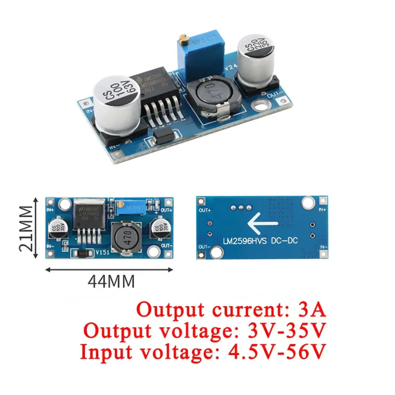 10Pcs/1pc LM2596HVS LM2596 HV LM2596HV DC-DC Adjustable Step Down Buck Converter Power Module 4.5-50V To 3-35V Current Limiting